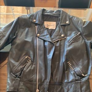 Vintage leather biker jacket